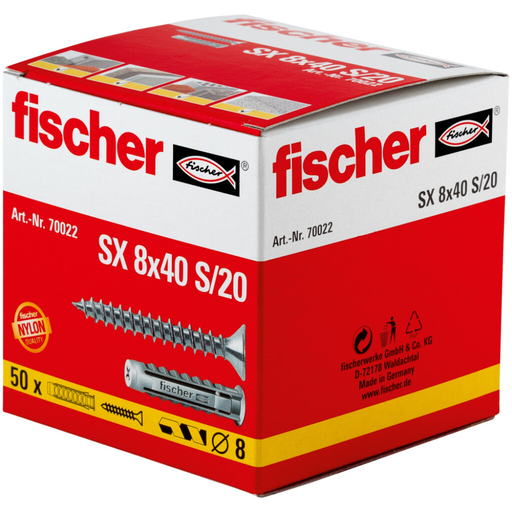 FISCHER plug  SX  8 S/20 No  70022